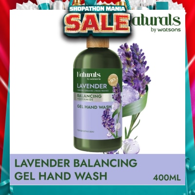 NATURALS BY WATSONS - Lavender + Ceramide Balancing Gel Hand Wash (For Sensitive Skin) 400ml