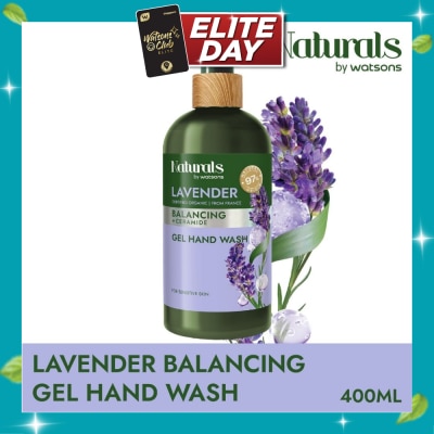 NATURALS BY WATSONS Lavender + Ceramide Balancing Gel Hand Wash (For Sensitive Skin) 400ml image