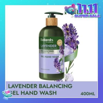 NATURALS BY WATSONS Lavender + Ceramide Balancing Gel Hand Wash (For Sensitive Skin) 400ml