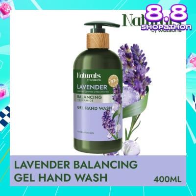 NATURALS BY WATSONS Lavender + Ceramide Balancing Gel Hand Wash (For Sensitive Skin) 400ml