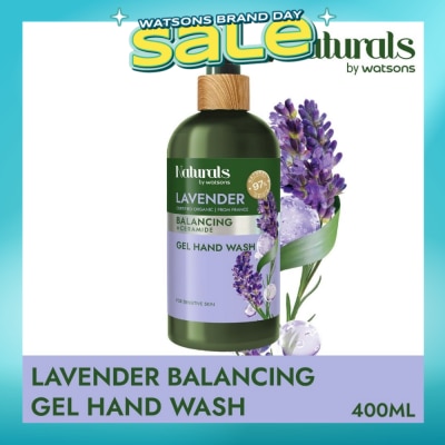 NATURALS BY WATSONS - Lavender + Ceramide Balancing Gel Hand Wash (For Sensitive Skin) 400ml