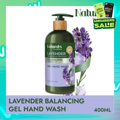 NATURALS BY WATSONS Lavender + Ceramide Balancing Gel Hand Wash (For Sensitive Skin) 400ml