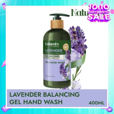 NATURALS BY WATSONS Lavender + Ceramide Balancing Gel Hand Wash (For Sensitive Skin) 400ml