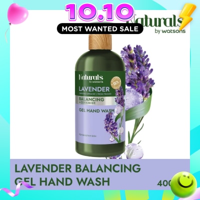 NATURALS BY WATSONS Lavender + Ceramide Balancing Gel Hand Wash (For Sensitive Skin) 400ml image