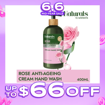 NATURALS BY WATSONS - Rose + Retinol Anti-Ageing Cream Hand Wash (For Sensitive Skin) 400ml