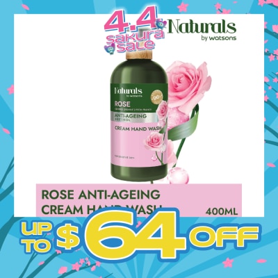 NATURALS BY WATSONS - Rose + Retinol Anti-Ageing Cream Hand Wash (For Sensitive Skin) 400ml