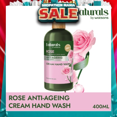 NATURALS BY WATSONS - Rose + Retinol Anti-Ageing Cream Hand Wash (For Sensitive Skin) 400ml