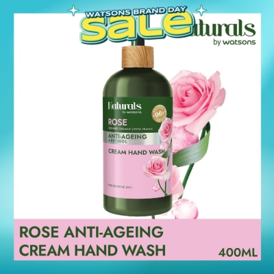 NATURALS BY WATSONS - Rose + Retinol Anti-Ageing Cream Hand Wash (For Sensitive Skin) 400ml
