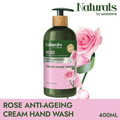 NATURALS BY WATSONS Rose + Retinol Anti-Ageing Cream Hand Wash (For Sensitive Skin) 400ml