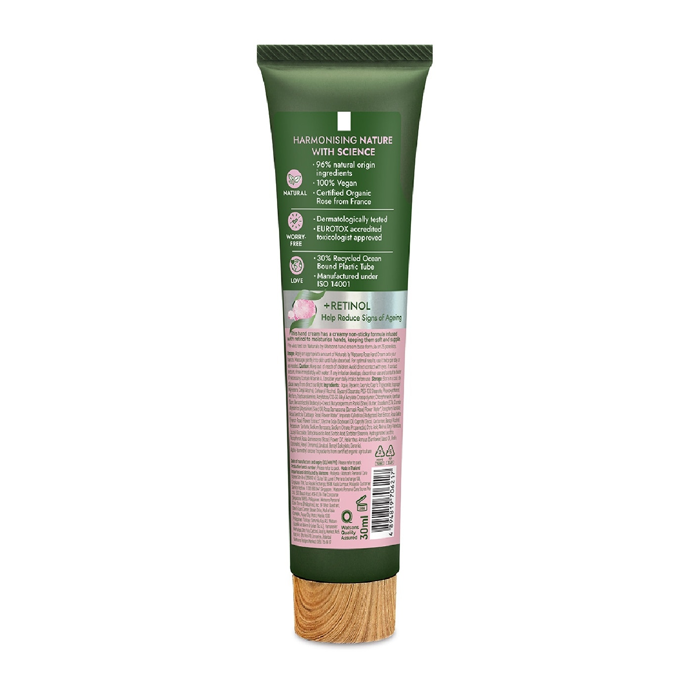 Rose + Retinol Anti-Ageing Hand Cream (For Sensitive Skin) 30ml