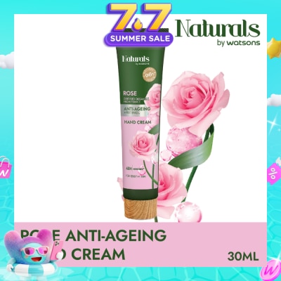 NATURALS BY WATSONS - Rose + Retinol Anti-Ageing Hand Cream (For Sensitive Skin) 30ml