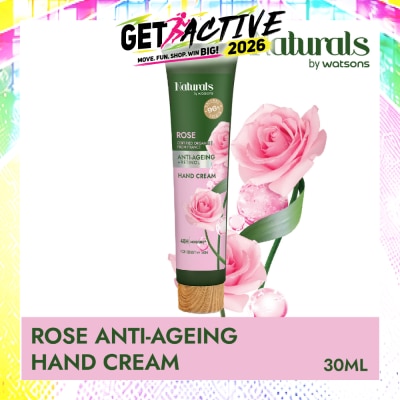 NATURALS BY WATSONS - Rose + Retinol Anti-Ageing Hand Cream (For Sensitive Skin) 30ml image