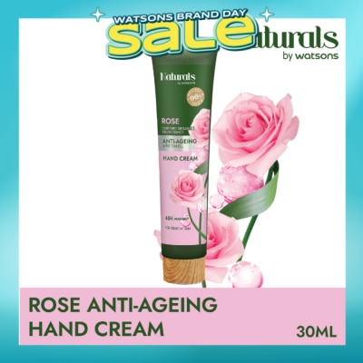 NATURALS BY WATSONS - Rose + Retinol Anti-Ageing Hand Cream (For Sensitive Skin) 30ml