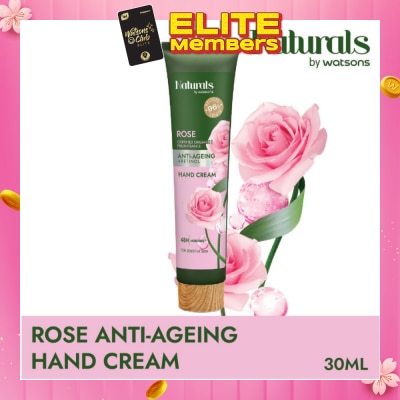 NATURALS BY WATSONS Rose + Retinol Anti-Ageing Hand Cream (For Sensitive Skin) 30ml