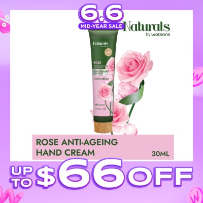 NATURALS BY WATSONS - Rose + Retinol Anti-Ageing Hand Cream (For Sensitive Skin) 30ml