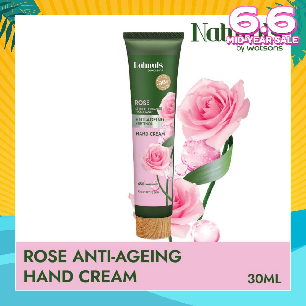 Rose + Retinol Anti-Ageing Hand Cream (For Sensitive Skin) 30ml