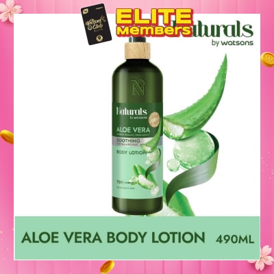 NATURALS BY WATSONS Aloe Vera + Hyaluronic Acid Body Lotion (To Soothing & Moisturizing, For Sensitive Skin) 490ml