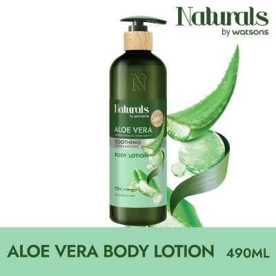 NATURALS BY WATSONS Aloe Vera + Hyaluronic Acid Body Lotion (To Soothing & Moisturizing, For Sensitive Skin) 490ml