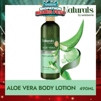 NATURALS BY WATSONS - Aloe Vera + Hyaluronic Acid Body Lotion (To Soothing & Moisturizing, For Sensitive Skin) 490ml
