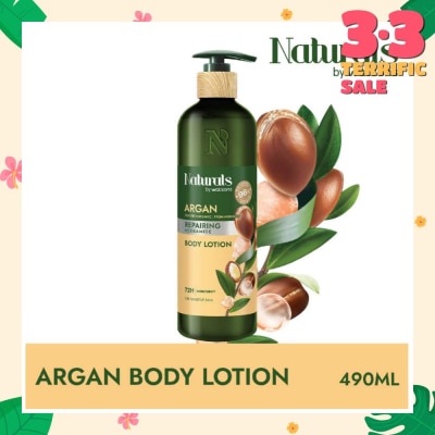 NATURALS BY WATSONS Argan + Ceramide Repairing Body Lotion (For Sensitive Skin) 490ml