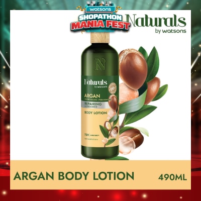 NATURALS BY WATSONS - Argan + Ceramide Repairing Body Lotion (For Sensitive Skin) 490ml