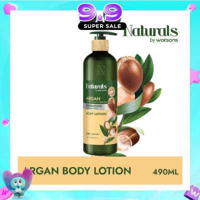 NATURALS BY WATSONS - Argan + Ceramide Repairing Body Lotion (For Sensitive Skin) 490ml image