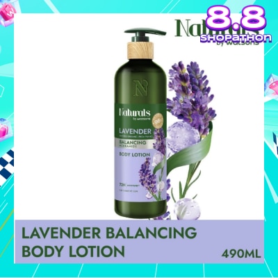 NATURALS BY WATSONS Lavender + Ceramide Balancing Body Lotion (For Sensitive Skin) 490ml