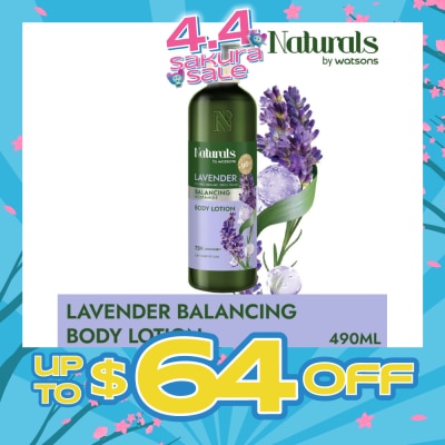 NATURALS BY WATSONS - Lavender + Ceramide Balancing Body Lotion (For Sensitive Skin) 490ml