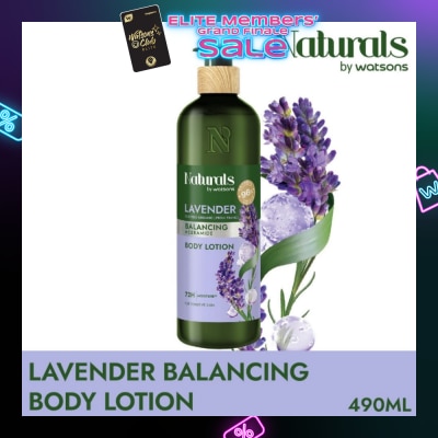 NATURALS BY WATSONS Lavender + Ceramide Balancing Body Lotion (For Sensitive Skin) 490ml