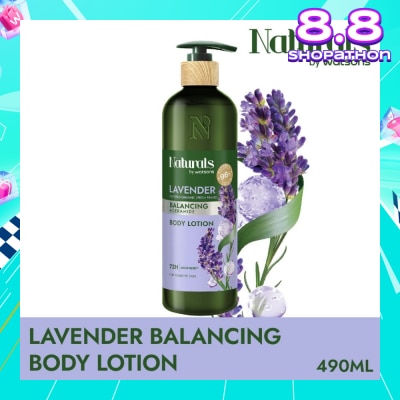 NATURALS BY WATSONS Lavender + Ceramide Balancing Body Lotion (For Sensitive Skin) 490ml