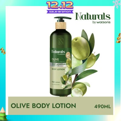 NATURALS BY WATSONS Olive + Ceramide Body Lotion (For Sensitive Skin) 490ml