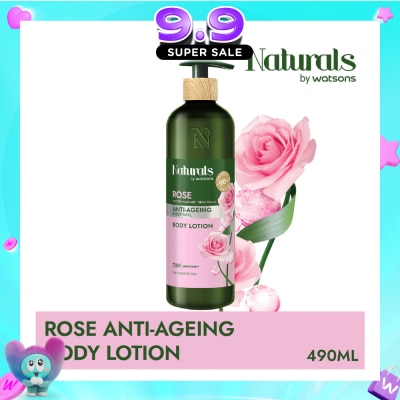 NATURALS BY WATSONS - Rose + Retinol Anti-Ageing Body Lotion (For Sensitive Skin) 490ml image
