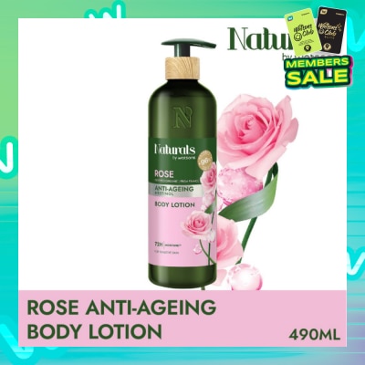 NATURALS BY WATSONS Rose + Retinol Anti-Ageing Body Lotion (For Sensitive Skin) 490ml