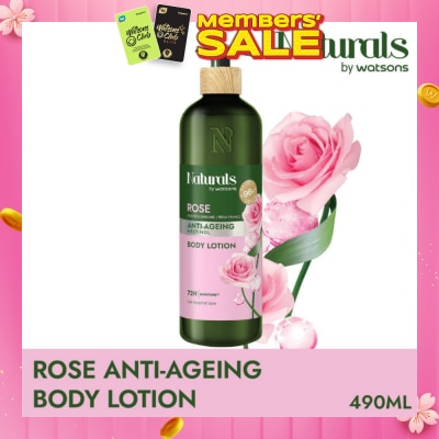 NATURALS BY WATSONS Rose + Retinol Anti-Ageing Body Lotion (For Sensitive Skin) 490ml
