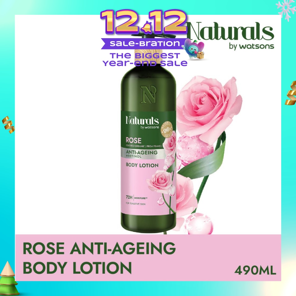 Rose + Retinol Anti-Ageing Body Lotion (For Sensitive Skin) 490ml