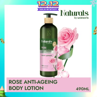 NATURALS BY WATSONS Rose + Retinol Anti-Ageing Body Lotion (For Sensitive Skin) 490ml