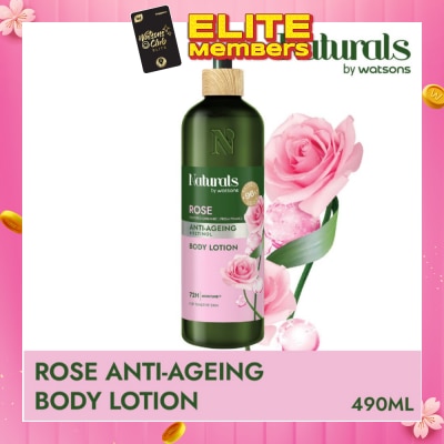 NATURALS BY WATSONS Rose + Retinol Anti-Ageing Body Lotion (For Sensitive Skin) 490ml