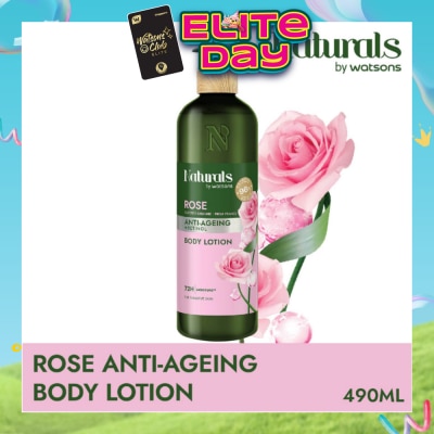 NATURALS BY WATSONS - Rose + Retinol Anti-Ageing Body Lotion (For Sensitive Skin) 490ml
