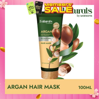 NATURALS BY WATSONS Argan + Ceramide Repairing Hair Mask (For Very Dry & Damaged Hair) 100ml