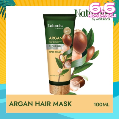 NATURALS BY WATSONS Argan + Ceramide Repairing Hair Mask (For Very Dry & Damaged Hair) 100ml