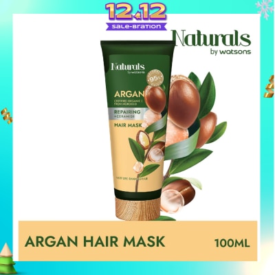 NATURALS BY WATSONS Argan + Ceramide Repairing Hair Mask (For Very Dry & Damaged Hair) 100ml