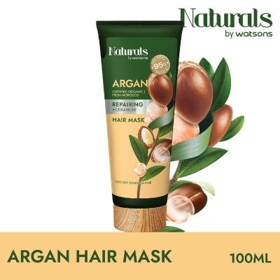 NATURALS BY WATSONS Argan + Ceramide Repairing Hair Mask (For Very Dry & Damaged Hair) 100ml