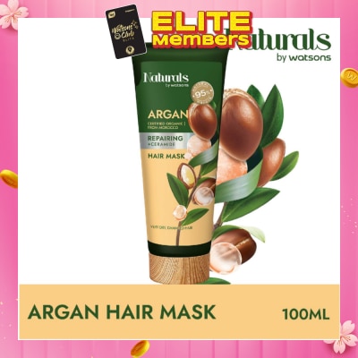 NATURALS BY WATSONS Argan + Ceramide Repairing Hair Mask (For Very Dry & Damaged Hair) 100ml