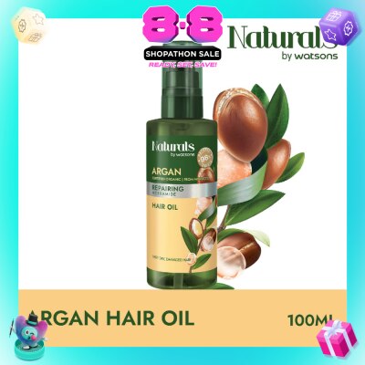 NATURALS BY WATSONS - Argan Repairing + Ceramide Hair Oil 100ml