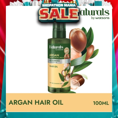 NATURALS BY WATSONS - Argan Repairing + Ceramide Hair Oil 100ml