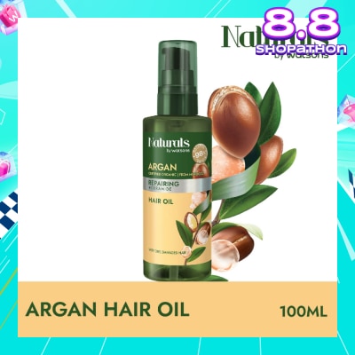 NATURALS BY WATSONS Argan Repairing + Ceramide Hair Oil 100ml