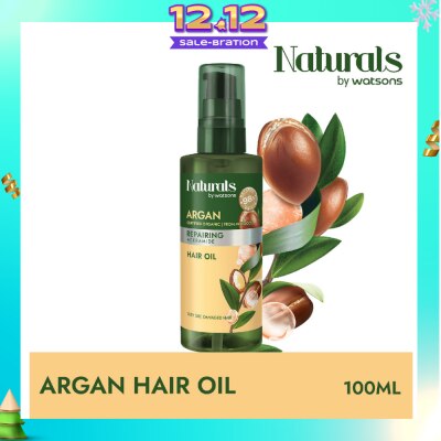 NATURALS BY WATSONS Argan Repairing + Ceramide Hair Oil 100ml