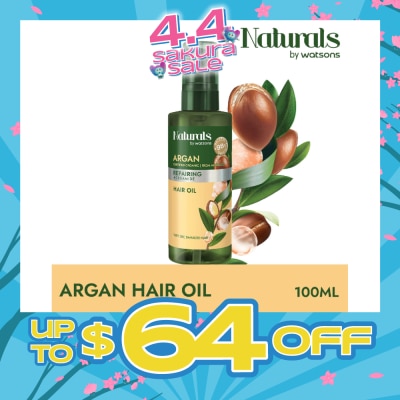 NATURALS BY WATSONS - Argan Repairing + Ceramide Hair Oil 100ml