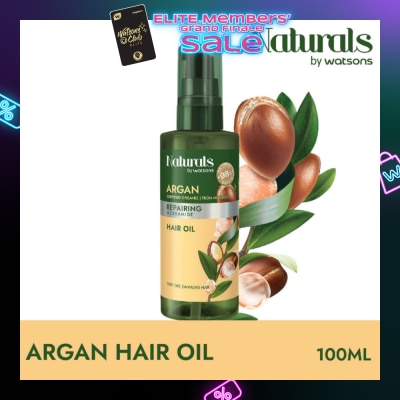 NATURALS BY WATSONS Argan Repairing + Ceramide Hair Oil 100ml