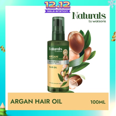 NATURALS BY WATSONS Argan Repairing + Ceramide Hair Oil 100ml